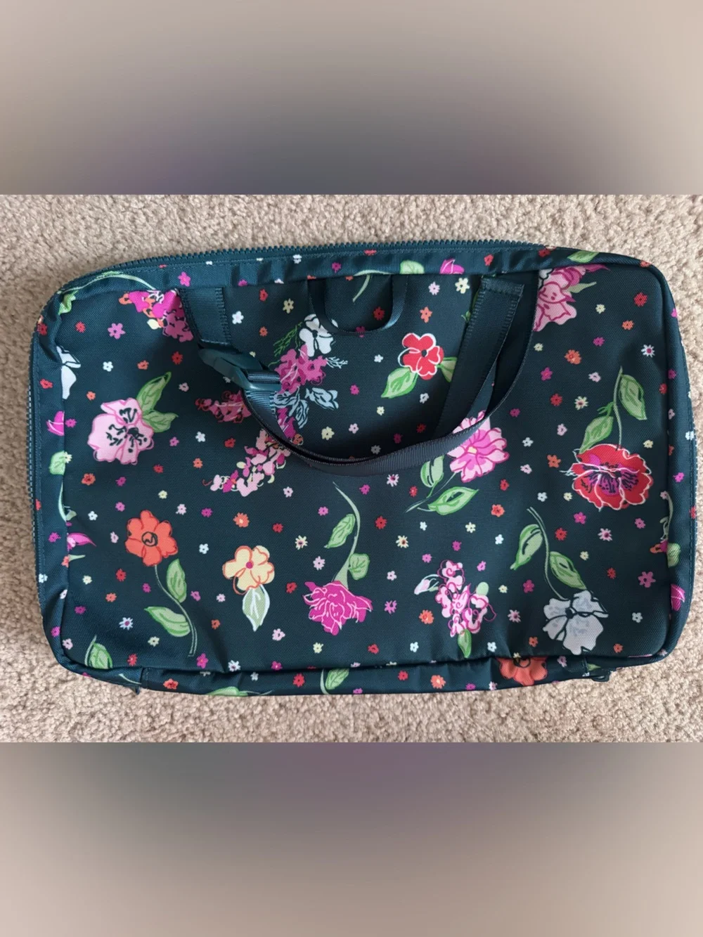 Vera Bradley Navy Floral Cosmetic Crossbody Bag